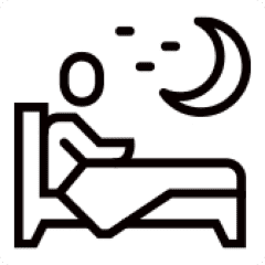 Waking up at night icon