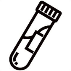 Blood test tube icon